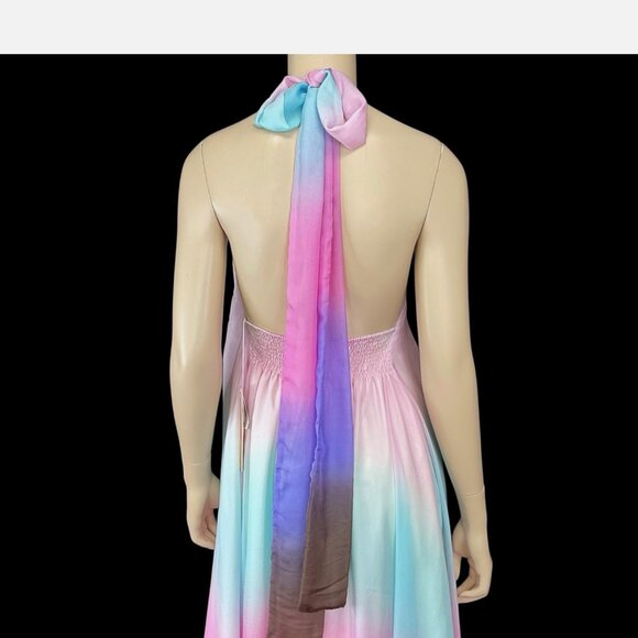 PilyQ Dress Multi Color Halter Long Summer Coverups - Picture 7 of 12